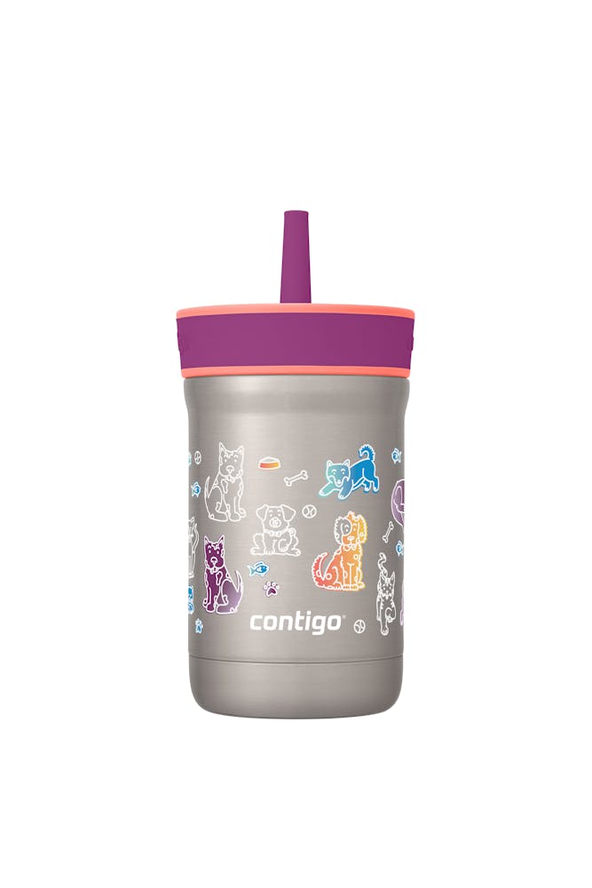 Kids Leighton Spill-Proof Stainless Steel Tumbler with Straw, 12oz R5